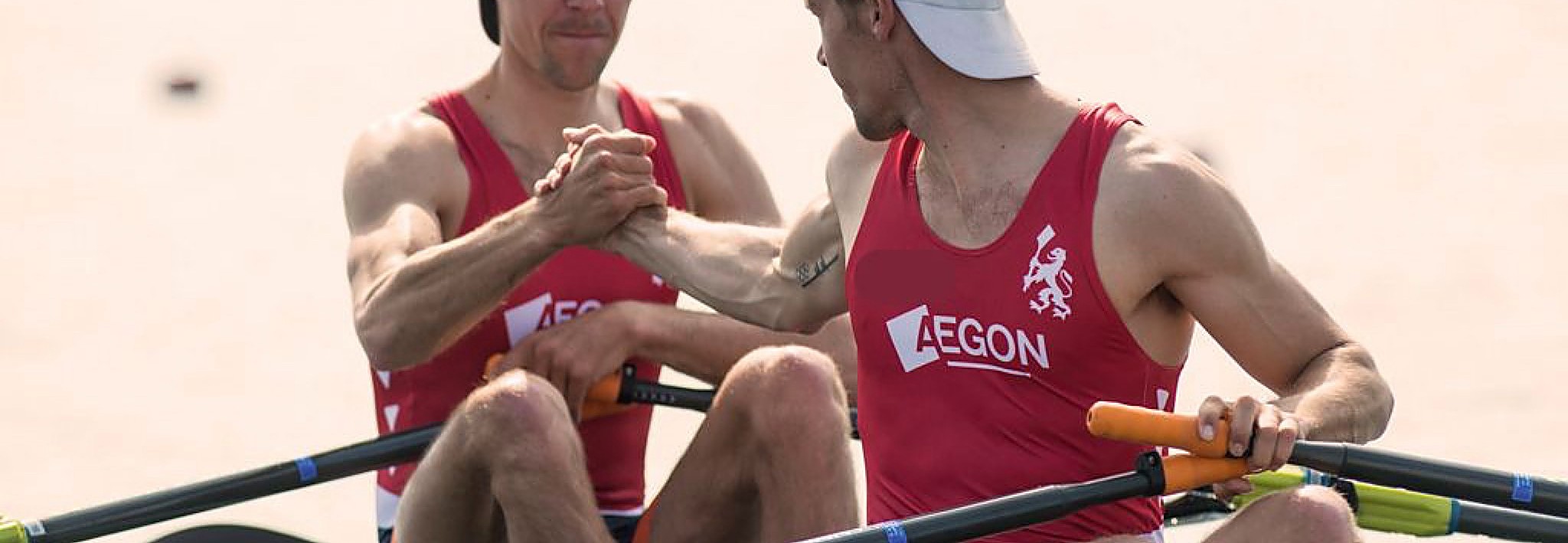 Vincent and Tycho Muda racing in a double scull