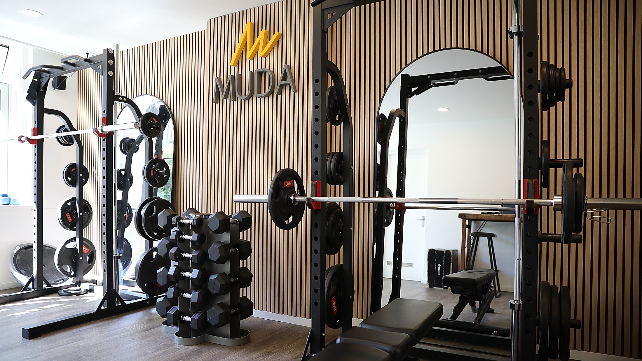 Inside the MudaGym private training studio in Amsterdam Oud-Zuid